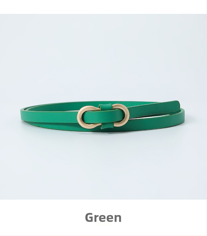 Új, menő, koreai stílusú, Chanel stílusú női öv, egyszerű, 8-as alakú csattal, mindenhez illő, többszínű, dekoratív vékony öv