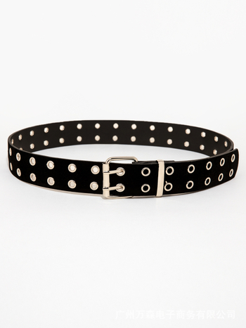 Gyári közvetlen értékesítésű velúr dupla soros lyukú punk stílusú divatos dekoratív női öv derékra szerelhető divatos széles öv