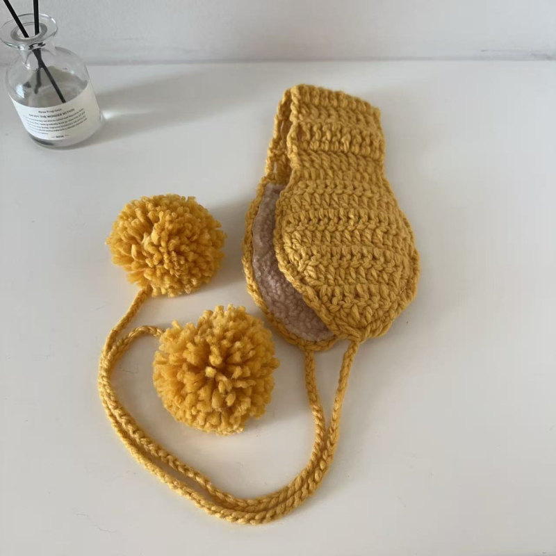 Liangfang korejski elegantni slatki zaštitnik za uši, topli baršunasti naušnici za žene, jesensko-zimski remen, mekani pleteni naušnici za djevojčice