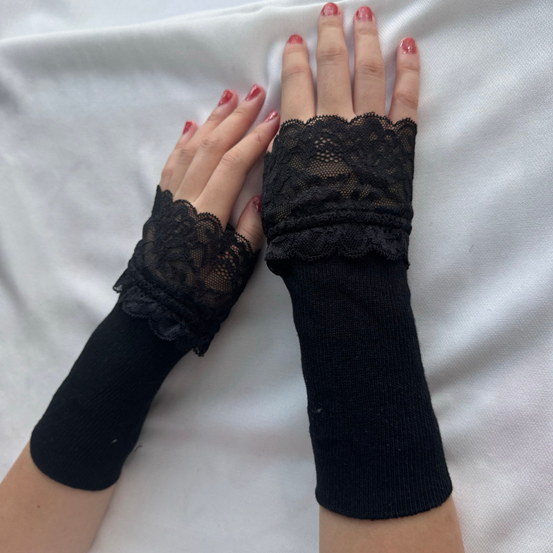 Pavasario ir rudens plonas megztinis, megztinio rankogaliai, su laipiojimo aksesuarais, apyrankė, netikra rankogalė, aukštos kokybės nėrinių netikra rankovė moterims