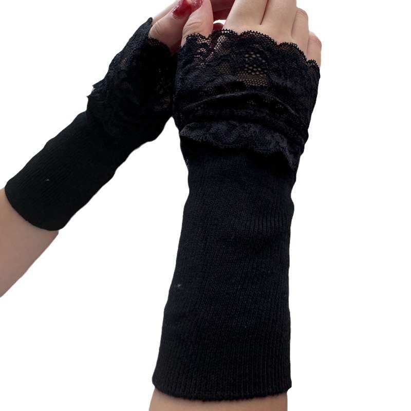 Pavasario ir rudens plonas megztinis, megztinio rankogaliai, su laipiojimo aksesuarais, apyrankė, netikra rankogalė, aukštos kokybės nėrinių netikra rankovė moterims