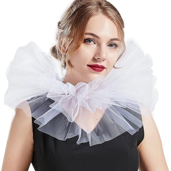 Ρετρό στυλ ανδρών και γυναικών καθολικό ευρωπαϊκό και αμερικανικό απλό ψεύτικο κολάρο πλέγματος κολάρο πολλαπλών στρώσεων φουσκωτά αξεσουάρ νήματος εξωτερικού εμπορίου μια γενιά μαλλιών