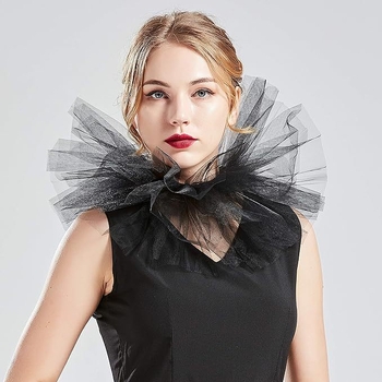 Ρετρό στυλ ανδρών και γυναικών καθολικό ευρωπαϊκό και αμερικανικό απλό ψεύτικο κολάρο πλέγματος κολάρο πολλαπλών στρώσεων φουσκωτά αξεσουάρ νήματος εξωτερικού εμπορίου μια γενιά μαλλιών