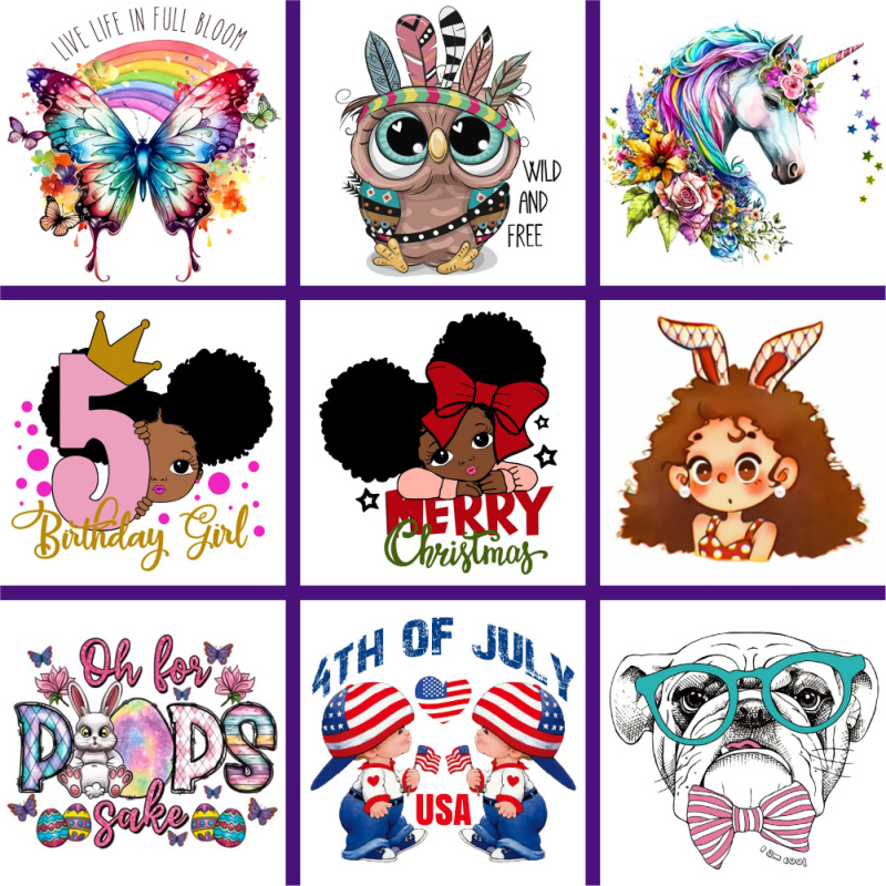 Gamintojo didmeninė prekyba šilumos perdavimo lipdukais, vaikų drabužiais, Helovino raštais, drabužių spausdinimu, ofsetine spauda, balto rašalo šilumos perdavimo lipdukai