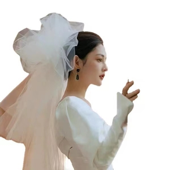 Πέπλο χειρός, φουσκωτό πέπλο, πέπλο στοίβαξης, νυφικό χτένισμα, αξεσουάρ μαλλιών, αξεσουάρ γάμου, φωτογραφικό στούντιο