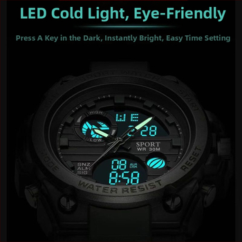 Uus stiilne meeste käekell, põhikooli keskkooliõpilastele, veekindel spordile mõeldud multifunktsionaalne teismelise poisi õues kasutatav elektrooniline käekell
