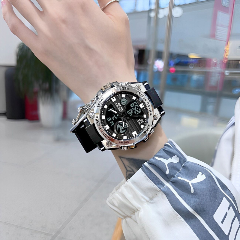 Uus stiilne meeste käekell, põhikooli keskkooliõpilastele, veekindel spordile mõeldud multifunktsionaalne teismelise poisi õues kasutatav elektrooniline käekell