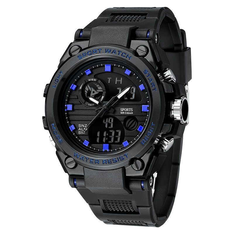Uus stiilne meeste käekell, põhikooli keskkooliõpilastele, veekindel spordile mõeldud multifunktsionaalne teismelise poisi õues kasutatav elektrooniline käekell