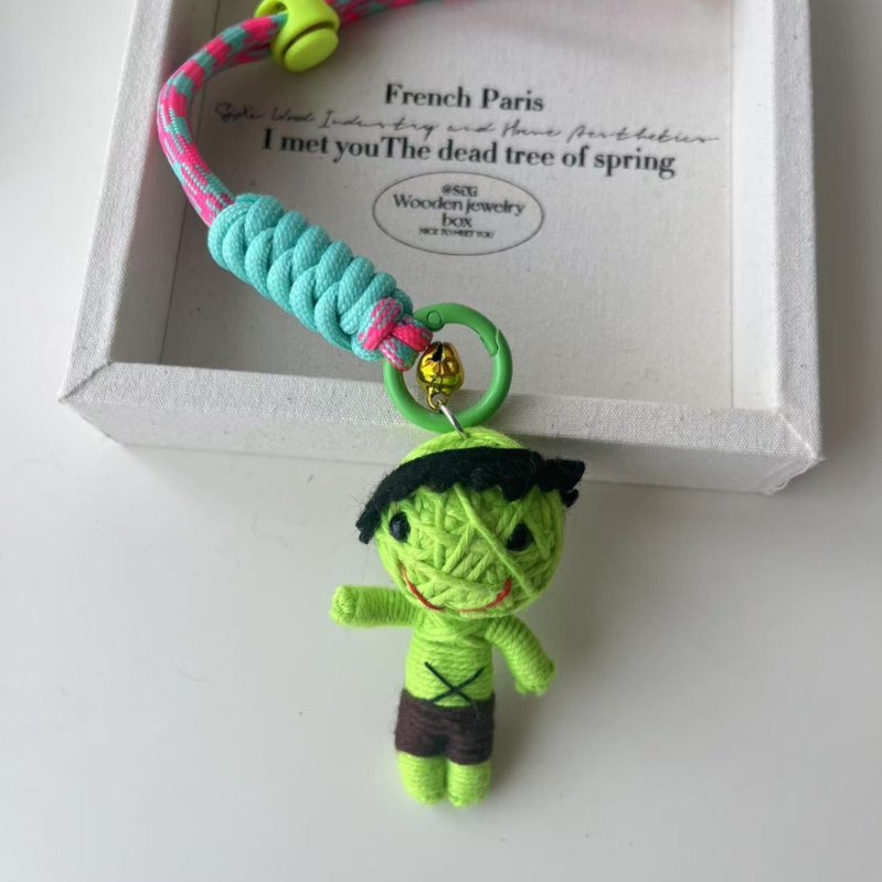 Μάλλινη κούκλα βουντού με δημιουργικό κρεμαστό κόσμημα, μούμια, μπρελόκ, κούκλα, άνδρας και γυναίκα, τσάντα μαθητή, κρεμαστά αξεσουάρ για ζευγάρια