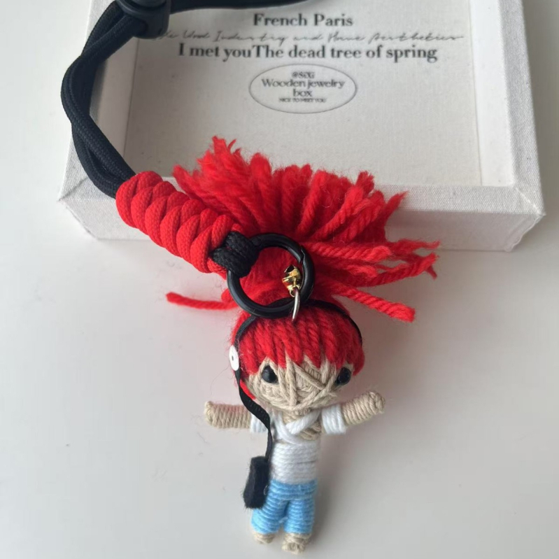 Μάλλινη κούκλα βουντού με δημιουργικό κρεμαστό κόσμημα, μούμια, μπρελόκ, κούκλα, άνδρας και γυναίκα, τσάντα μαθητή, κρεμαστά αξεσουάρ για ζευγάρια