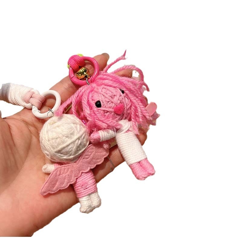 Μάλλινη κούκλα βουντού με δημιουργικό κρεμαστό κόσμημα, μούμια, μπρελόκ, κούκλα, άνδρας και γυναίκα, τσάντα μαθητή, κρεμαστά αξεσουάρ για ζευγάρια