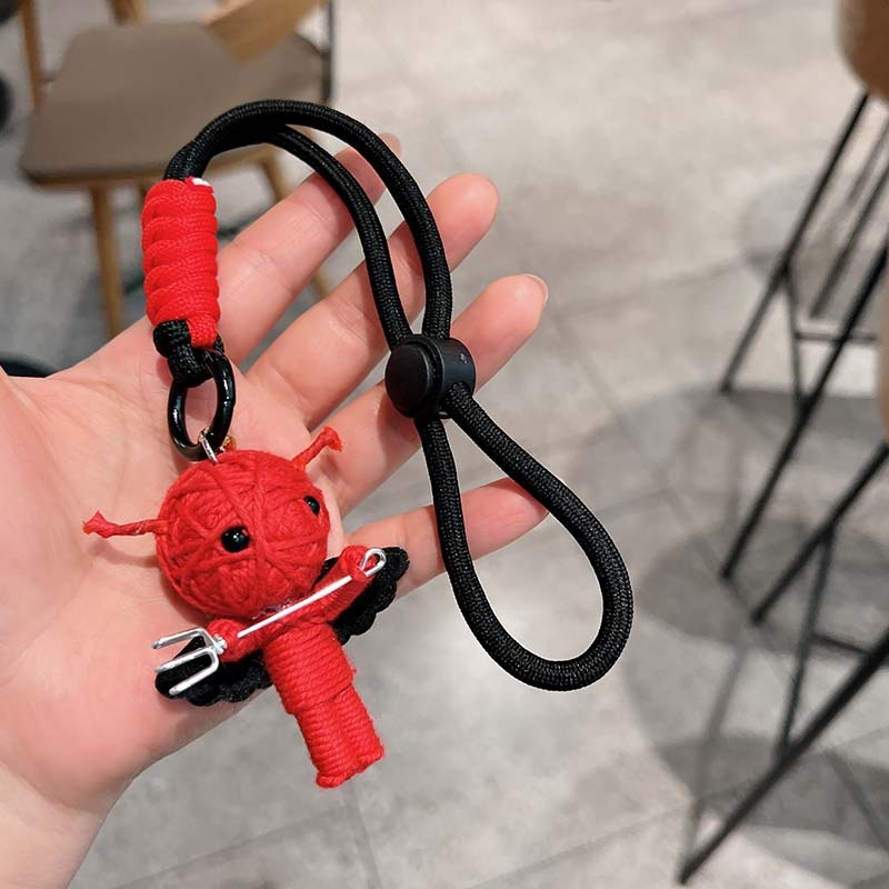 Μάλλινη κούκλα βουντού με δημιουργικό κρεμαστό κόσμημα, μούμια, μπρελόκ, κούκλα, άνδρας και γυναίκα, τσάντα μαθητή, κρεμαστά αξεσουάρ για ζευγάρια