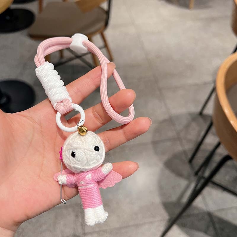 Μάλλινη κούκλα βουντού με δημιουργικό κρεμαστό κόσμημα, μούμια, μπρελόκ, κούκλα, άνδρας και γυναίκα, τσάντα μαθητή, κρεμαστά αξεσουάρ για ζευγάρια