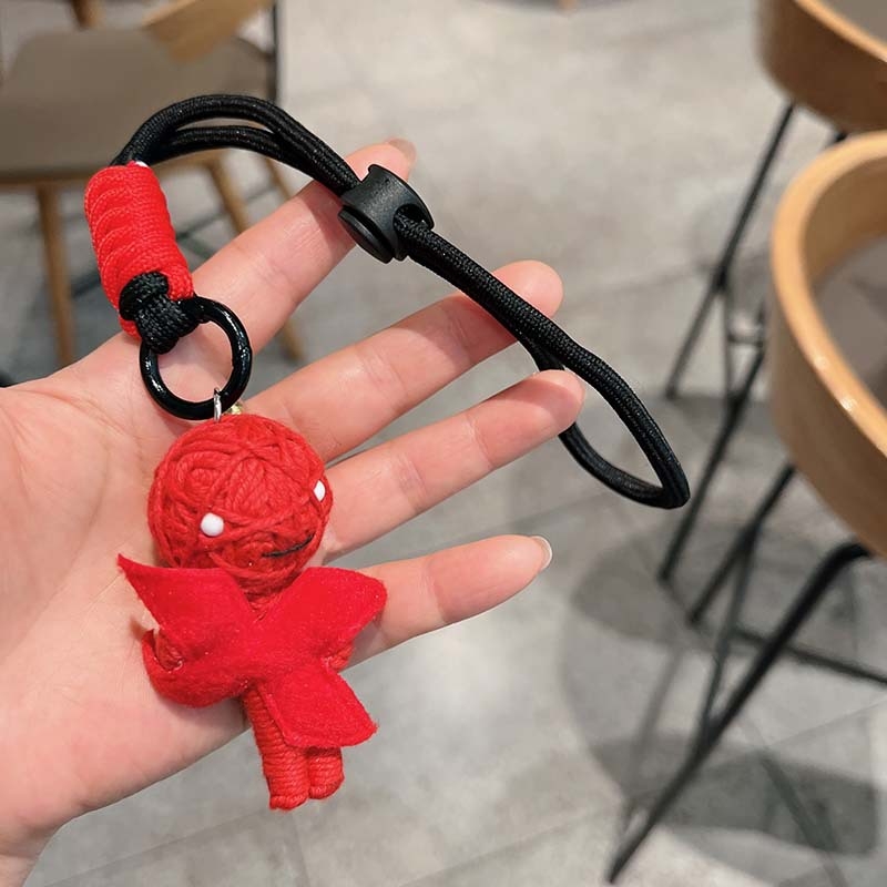 Μάλλινη κούκλα βουντού με δημιουργικό κρεμαστό κόσμημα, μούμια, μπρελόκ, κούκλα, άνδρας και γυναίκα, τσάντα μαθητή, κρεμαστά αξεσουάρ για ζευγάρια