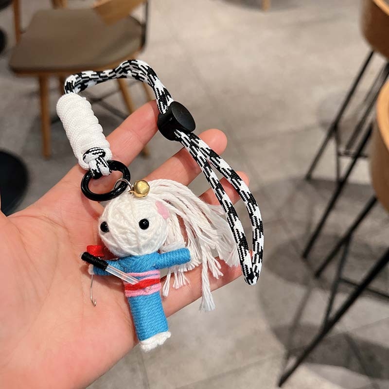 Μάλλινη κούκλα βουντού με δημιουργικό κρεμαστό κόσμημα, μούμια, μπρελόκ, κούκλα, άνδρας και γυναίκα, τσάντα μαθητή, κρεμαστά αξεσουάρ για ζευγάρια