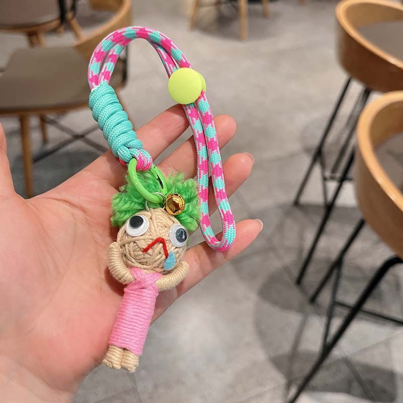 Μάλλινη κούκλα βουντού με δημιουργικό κρεμαστό κόσμημα, μούμια, μπρελόκ, κούκλα, άνδρας και γυναίκα, τσάντα μαθητή, κρεμαστά αξεσουάρ για ζευγάρια