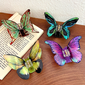 Uus tipptasemel meelesimulatsiooni liblikate haaratsiklamber elegantne ilus peakate juuksenõelaga juuste haiklõksudega juukseaksessuaarid