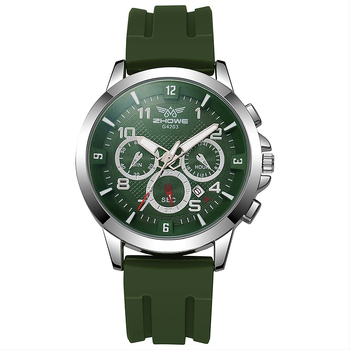 Ρολόι μόδας ανδρών με σιλικόνη, τρία μάτια, διακοσμητικό ρολόι χαλαζία, ανδρικά ρολόγια χειρός