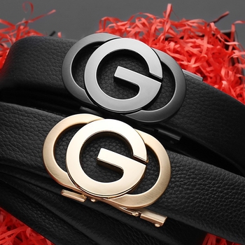 Aukštos klasės paprastas raidžių diržas ličių rašto lydinio automatinis sagties diržas dalykinis laisvalaikio kostiumas kelnės kelnės diržas plaukų karta