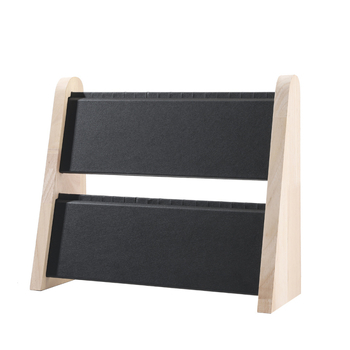 Υψηλής ποιότητας μασίφ ξύλο διπλής στρώσης για κολιέ, κρεμαστό κόσμημα, βάση αποθήκευσης κοσμημάτων απευθείας κάθετη