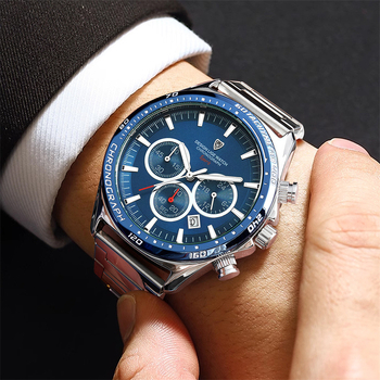 Διασυνοριακό μηχανικό ρολόι για επιχειρήσεις με εκρηκτικό σχεδιασμό, πολυλειτουργικό ρολόι χαλαζία Advanced Sense για άνδρες με μεγάλο καντράν και τρεις οπές, έξι ακίδες