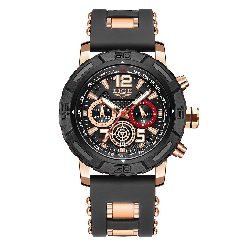 Tarpvalstybinis sprogstamasis verslo mechaninis laikrodis vyrams, pažangus daugiafunkcis didelis ciferblatas, trijų akių šešių kontaktų kvarcinis laikrodis