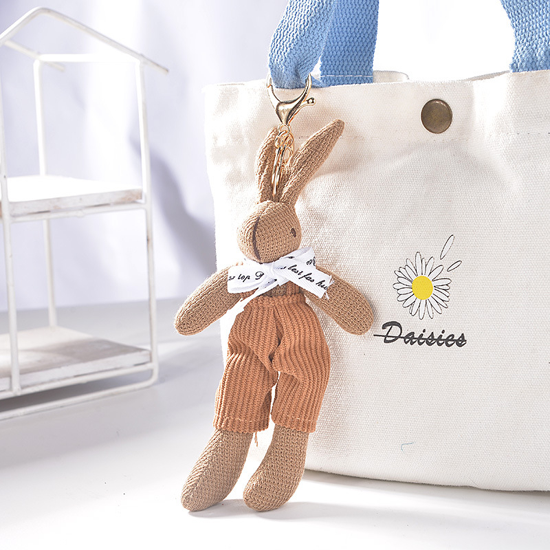 Új pántos nyuszi kulcstartó medál internetes híresség nyúl táska díszek ruházat kiegészítők ajándék gyári közvetlen értékesítés