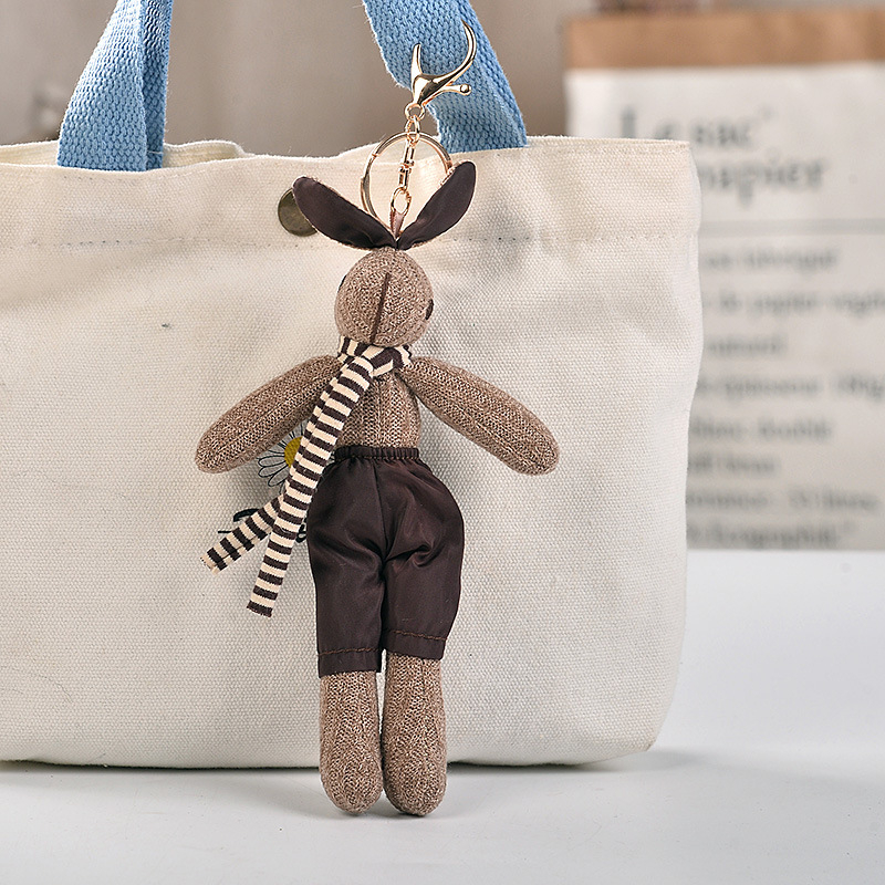 Új pántos nyuszi kulcstartó medál internetes híresség nyúl táska díszek ruházat kiegészítők ajándék gyári közvetlen értékesítés