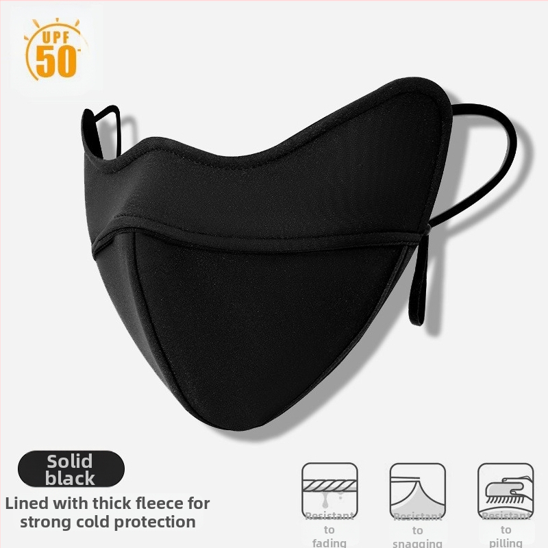Žieminė kremzlės šilta kaukė, atspari šalčiui, akių kampučių apsauga, moteriška, grynos medvilnės, atspari vėjui, sustorinta, trimatė, 3D jojimo kaukė, skalbiama