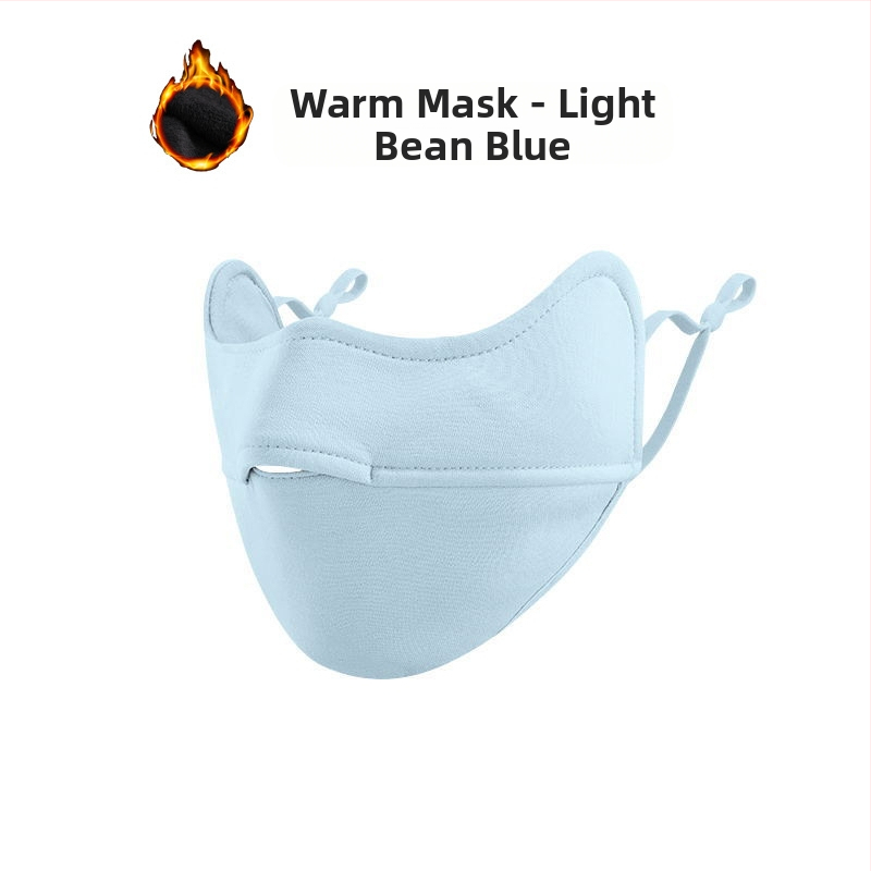 Žieminė kremzlės šilta kaukė, atspari šalčiui, akių kampučių apsauga, moteriška, grynos medvilnės, atspari vėjui, sustorinta, trimatė, 3D jojimo kaukė, skalbiama