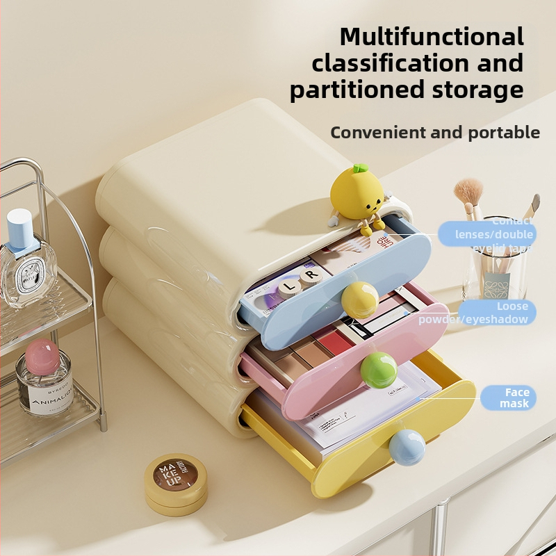 Kosmetikos laikymo dėžutė mokyklos sezono pradžiai, namų prabangi miegamojo stalviršio laikymo dėžutė, kosmetikos laikymo lentynėlė