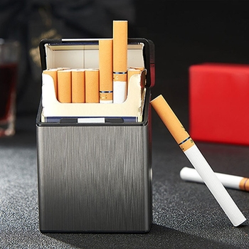 Uus alumiiniumisulamist harjatud sigaretiümbris, metallist sigaretiümbris, magnetilise pandlaga sigaretiümbris meeste metallist sigaretiümbris