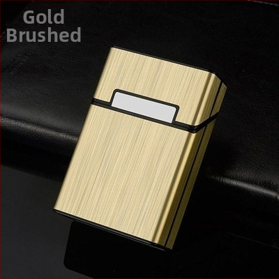 Uus alumiiniumisulamist harjatud sigaretiümbris, metallist sigaretiümbris, magnetilise pandlaga sigaretiümbris meeste metallist sigaretiümbris