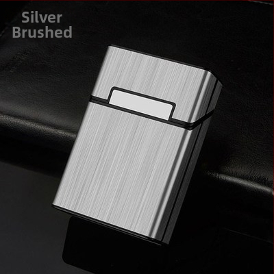 Uus alumiiniumisulamist harjatud sigaretiümbris, metallist sigaretiümbris, magnetilise pandlaga sigaretiümbris meeste metallist sigaretiümbris