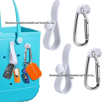 „Amazon“ populiarūs „Bog Accessories“ trijų dalių kabliukų komplektas su karabinu, grybo formos sagtimi, sagties skylute, krepšio aksesuarai, pakabukas