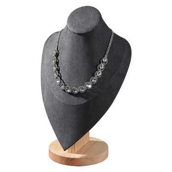 Υψηλής ποιότητας μασίφ ξύλινο πορτρέτο μοντέλο κοσμημάτων ράφι κολιέ βιτρίνα κοσμημάτων στηρίγματα κοσμημάτων βιτρίνα ραφιών κοσμημάτων