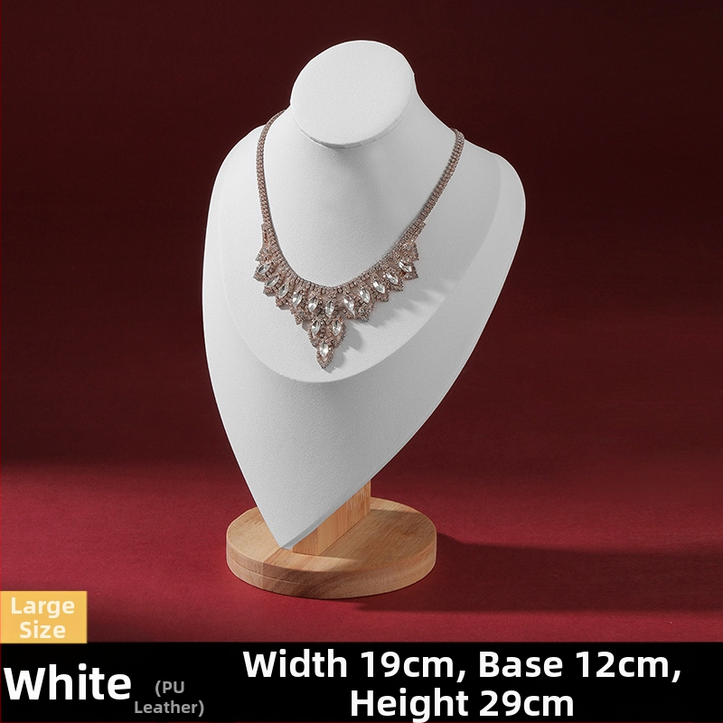 Kiváló minőségű tömörfa portrémodell ékszertartó nyaklánc kijelző pult ékszerkiállító kellékek ékszertartó állvány
