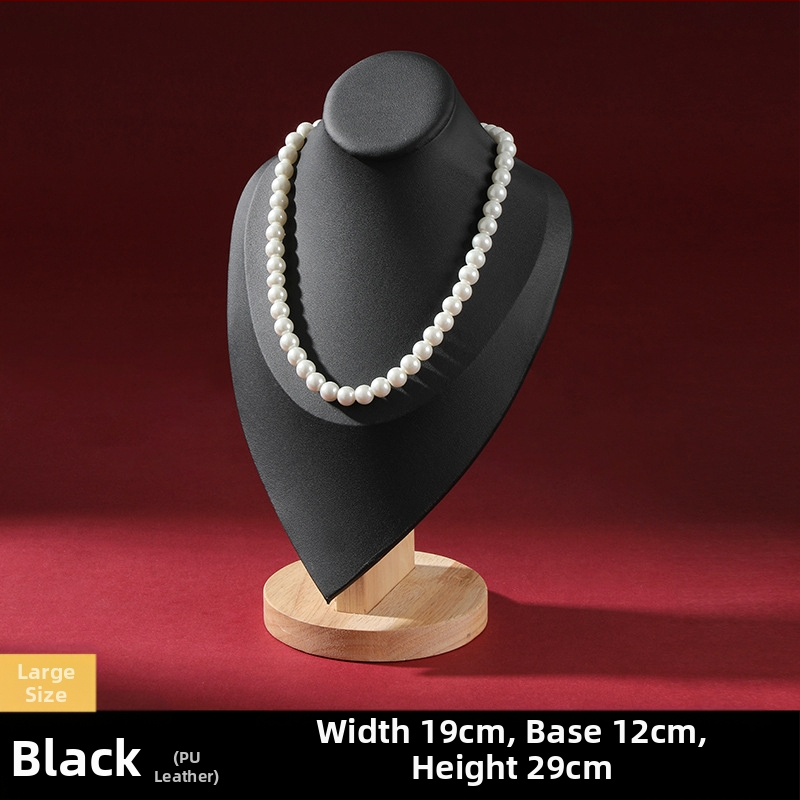 Kiváló minőségű tömörfa portrémodell ékszertartó nyaklánc kijelző pult ékszerkiállító kellékek ékszertartó állvány