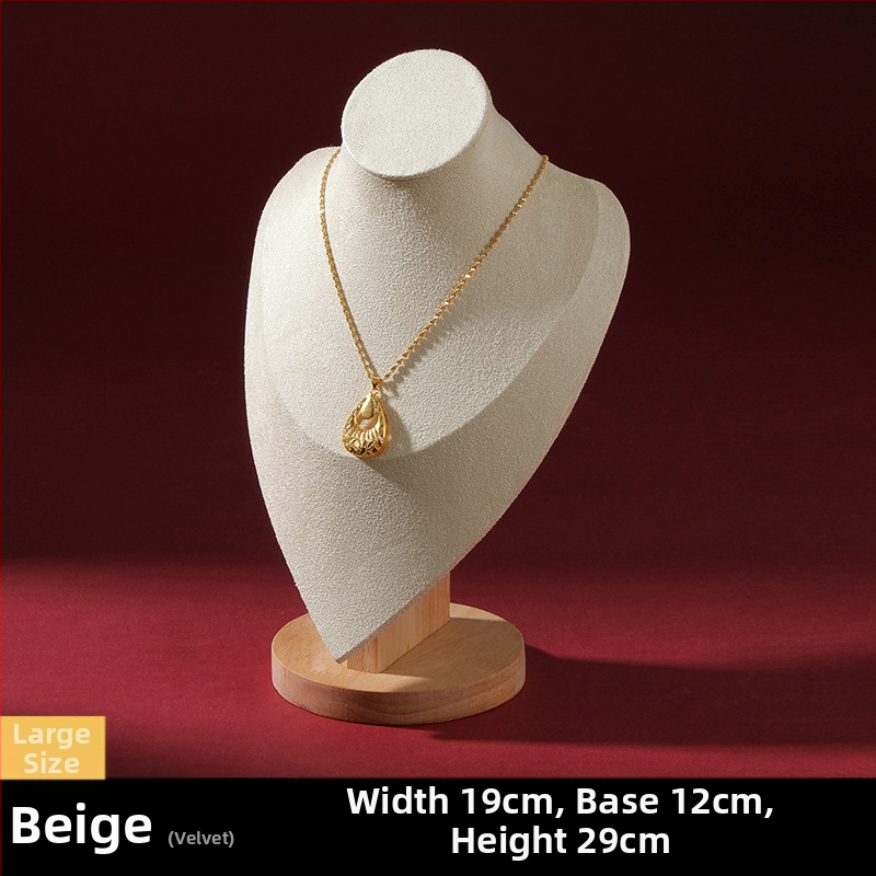 Kiváló minőségű tömörfa portrémodell ékszertartó nyaklánc kijelző pult ékszerkiállító kellékek ékszertartó állvány