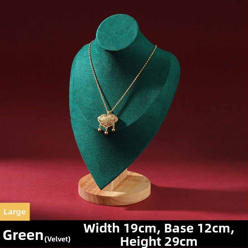 Kiváló minőségű tömörfa portrémodell ékszertartó nyaklánc kijelző pult ékszerkiállító kellékek ékszertartó állvány