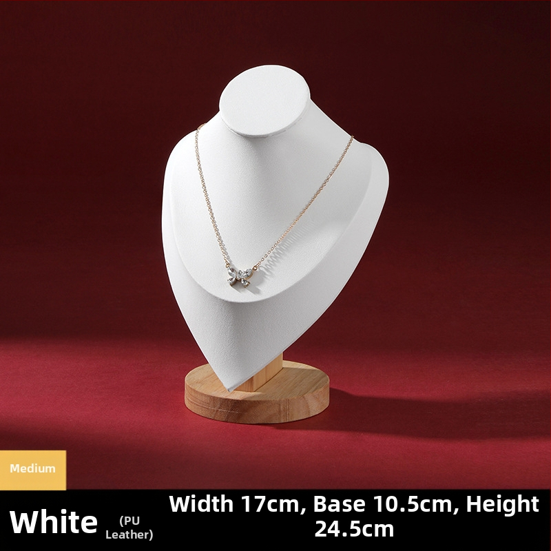 Kiváló minőségű tömörfa portrémodell ékszertartó nyaklánc kijelző pult ékszerkiállító kellékek ékszertartó állvány