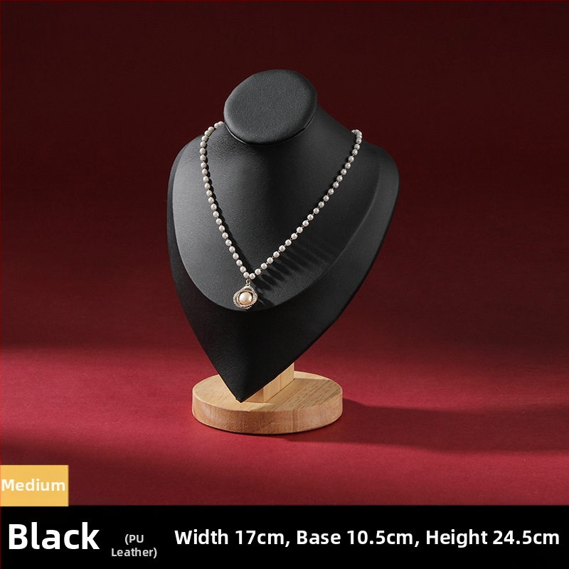 Kiváló minőségű tömörfa portrémodell ékszertartó nyaklánc kijelző pult ékszerkiállító kellékek ékszertartó állvány