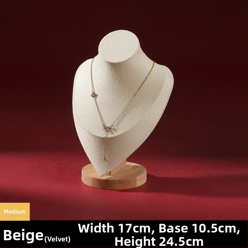 Kiváló minőségű tömörfa portrémodell ékszertartó nyaklánc kijelző pult ékszerkiállító kellékek ékszertartó állvány