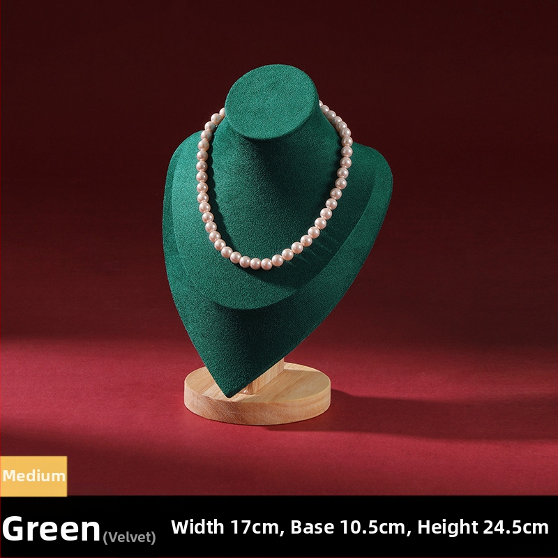 Kiváló minőségű tömörfa portrémodell ékszertartó nyaklánc kijelző pult ékszerkiállító kellékek ékszertartó állvány