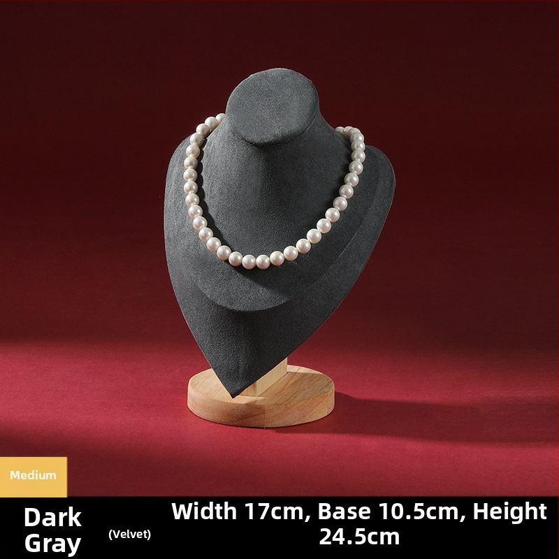 Kiváló minőségű tömörfa portrémodell ékszertartó nyaklánc kijelző pult ékszerkiállító kellékek ékszertartó állvány