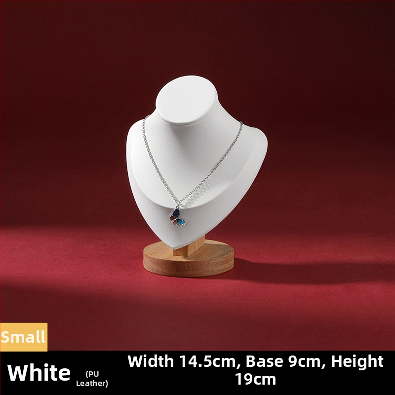 Kiváló minőségű tömörfa portrémodell ékszertartó nyaklánc kijelző pult ékszerkiállító kellékek ékszertartó állvány