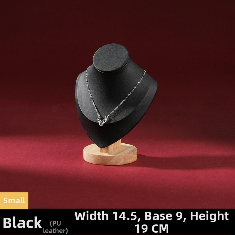 Kiváló minőségű tömörfa portrémodell ékszertartó nyaklánc kijelző pult ékszerkiállító kellékek ékszertartó állvány