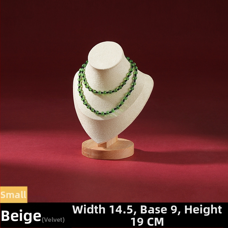 Kiváló minőségű tömörfa portrémodell ékszertartó nyaklánc kijelző pult ékszerkiállító kellékek ékszertartó állvány