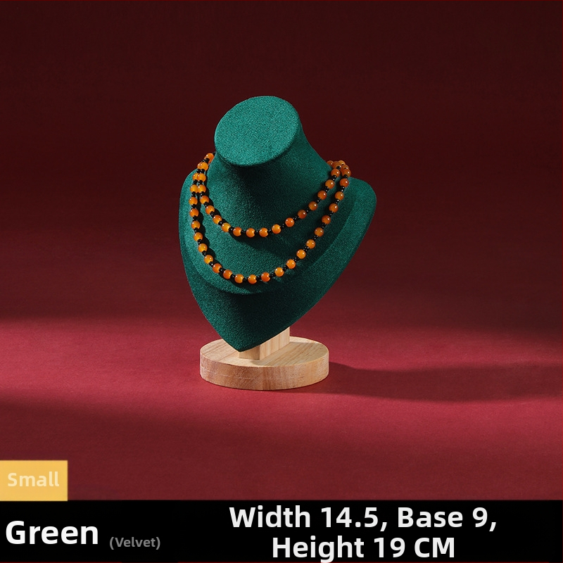 Kiváló minőségű tömörfa portrémodell ékszertartó nyaklánc kijelző pult ékszerkiállító kellékek ékszertartó állvány