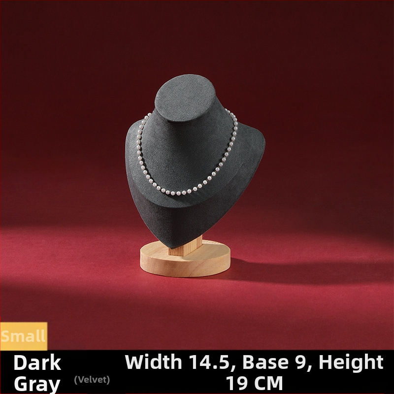 Kiváló minőségű tömörfa portrémodell ékszertartó nyaklánc kijelző pult ékszerkiállító kellékek ékszertartó állvány